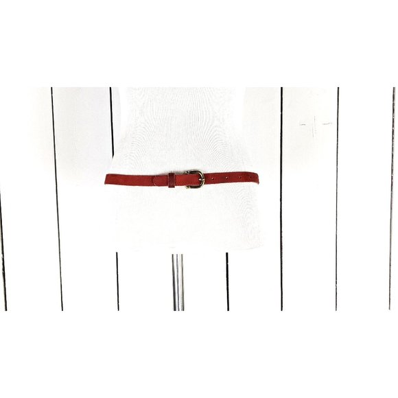 Vintage red skinny leather belt large - Picture 1 of 3